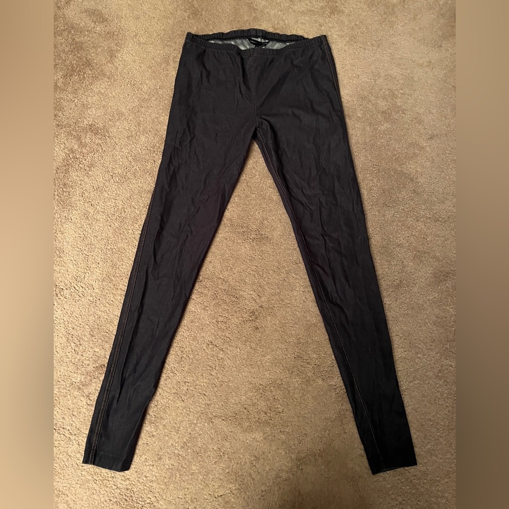 French Connection denim blue leggings size large